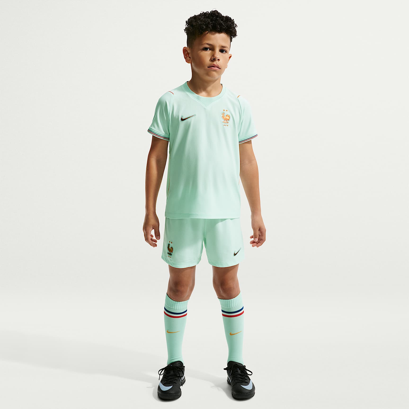 NIKE/ナイキ/ボガジュニアーズ/ゲームシャツ/ FFF 2026 Stadium Away Little Kids' Nike Soccer Replica 3-Piece Kit
